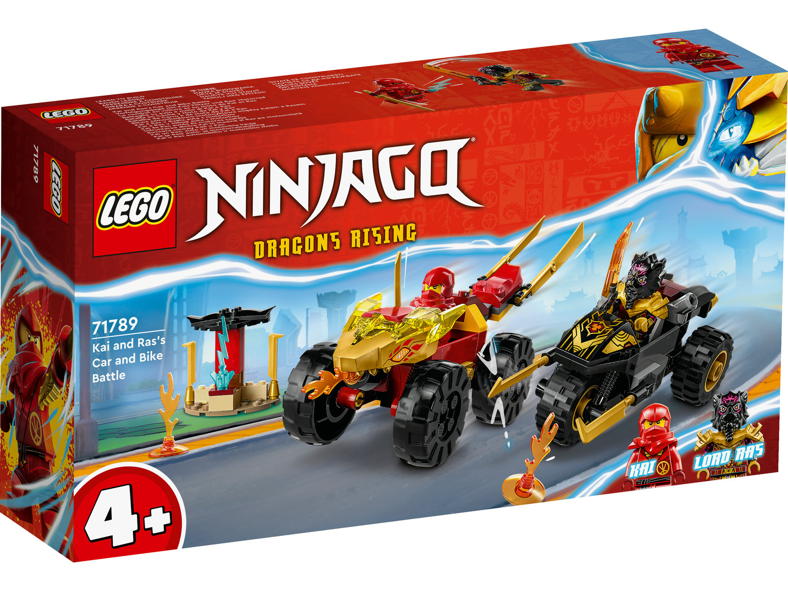 LEGO® Ninjago 71789 - Verfolgungsjagd mit Kais Flitzer und Ras' Motorrad