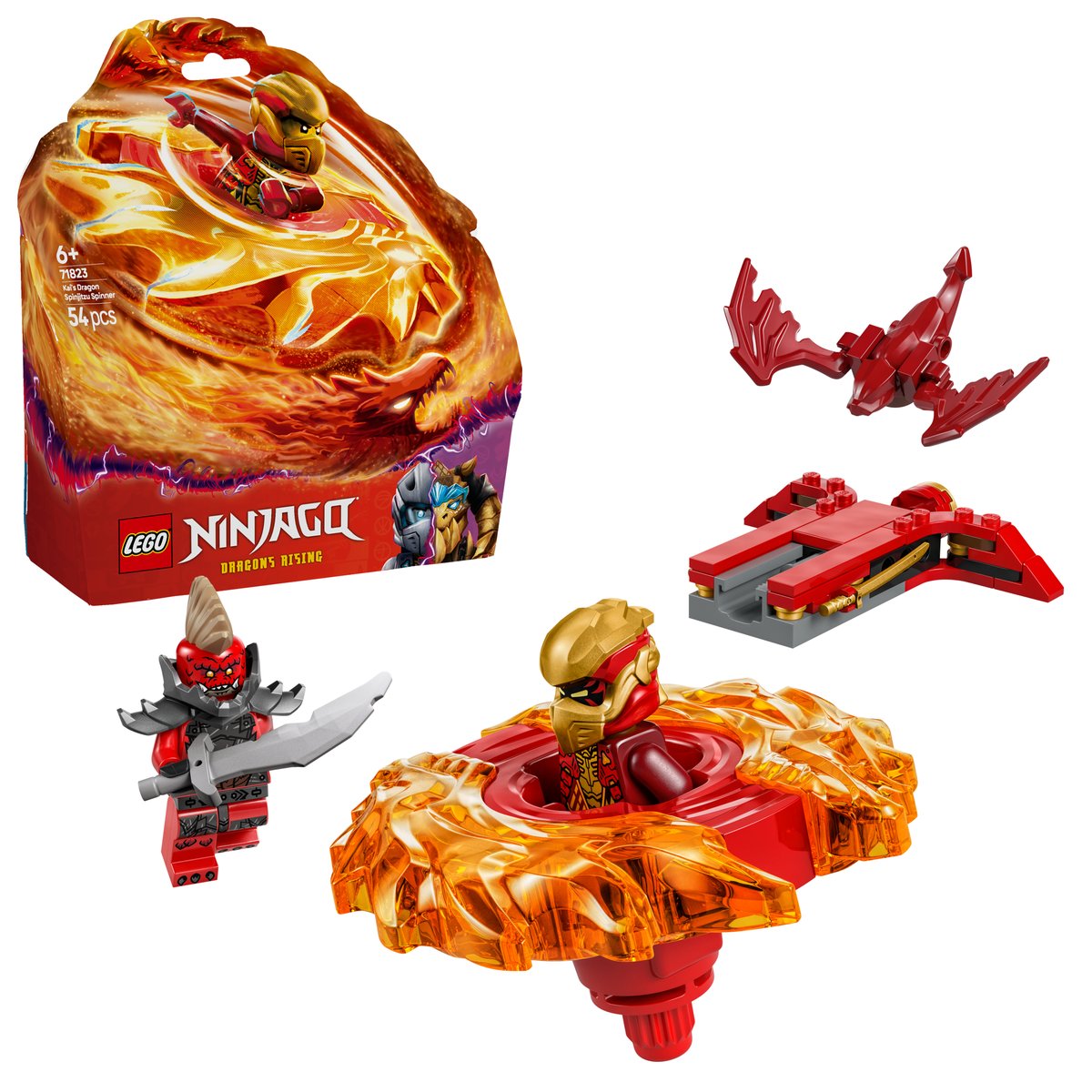 LEGO 71823 LEGO® Ninjago 71823 - Kais Drachen-Spinjitzu-Spinner – Box & Produkt