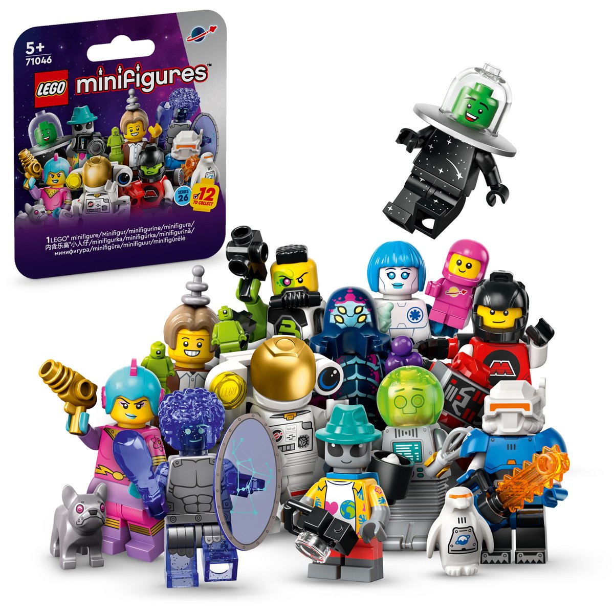 LEGO 71046 LEGO Minifigures 71046 - LEGO® Minifiguren Weltraum Serie 26 – Box & Produkt