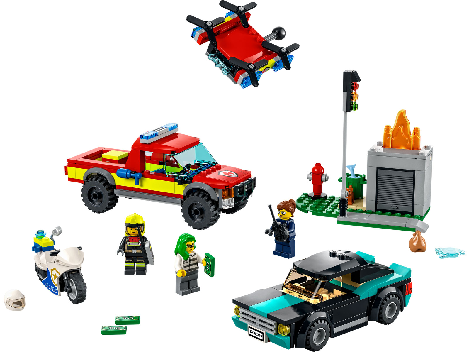 LEGO® City 60319 - Löscheinsatz und Verfolgungsjagd - Set
