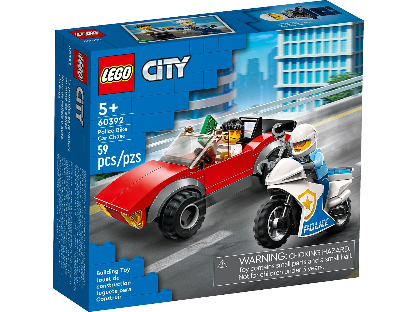 LEGO® City 60392 -Verfolgungsjagd mit dem Polizeimotorrad LEGO® City 60392 -Verfolgungsjagd mit dem Polizeimotorrad - Box Front