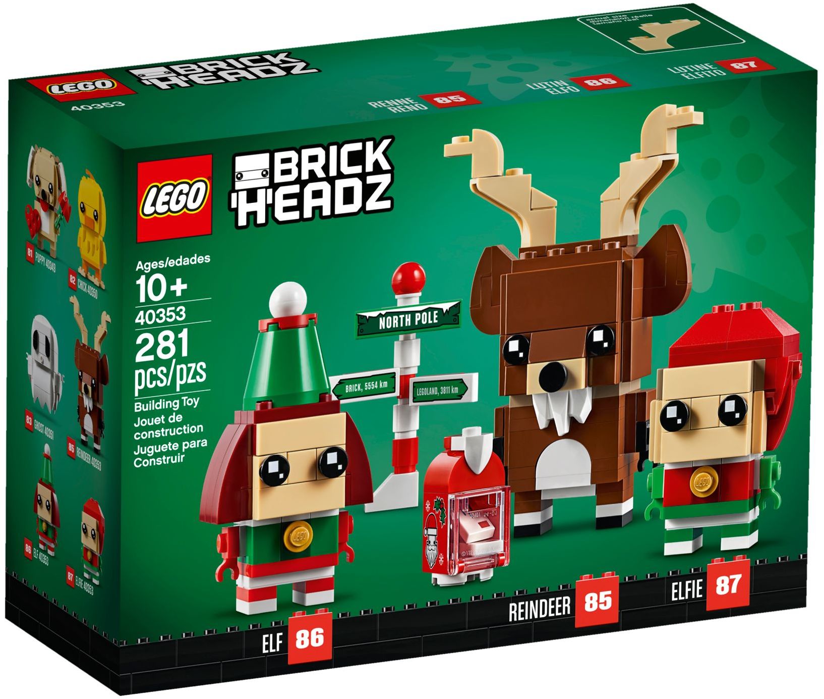 LEGO® BrickHeadz™ 40353 - Rentier und Elfen - Box Front