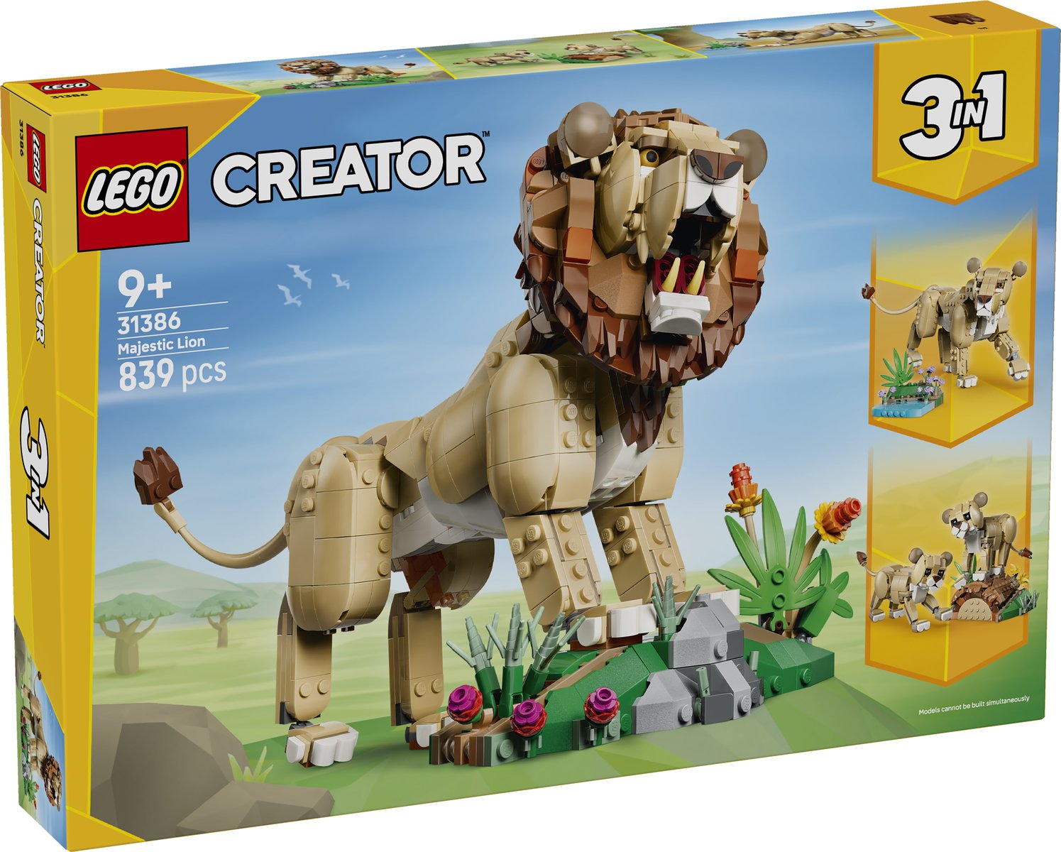 LEGO 31386 LEGO® Creator 31386 - Wilde Tiere: Majestätischer Löwe – Verpackung vorne