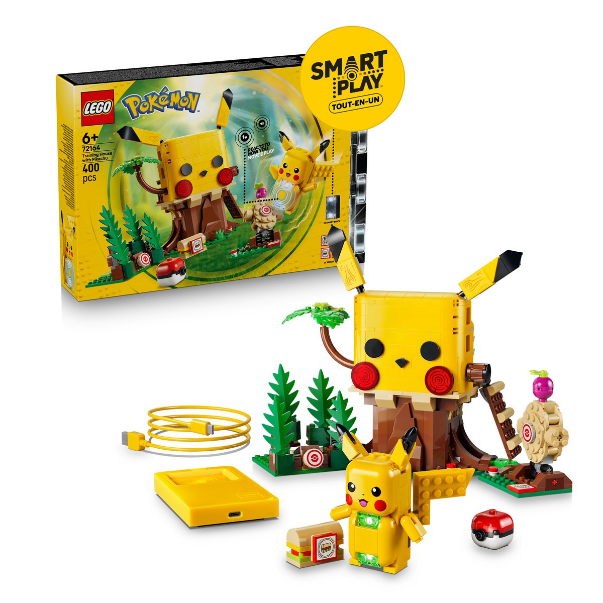 LEGO 72164 LEGO® Pokémon™ 72164 - SMART Play™: Trainingshaus mit Pikachu – Box & Produkt