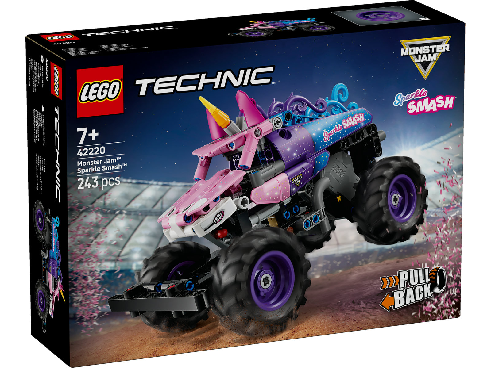 LEGO® Technic 42220 - Monster Jam™ Sparkle Smash™ mit Rückziehmotor