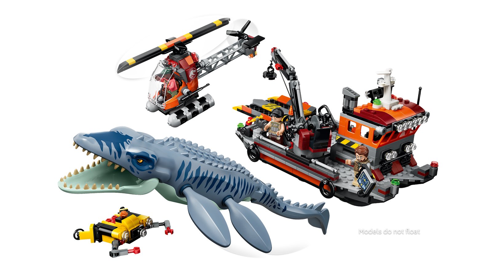 LEGO 77983 LEGO® Jurassic World 77983 - Mosasaurier-Angriff auf das Boot – Primäres Produktbild