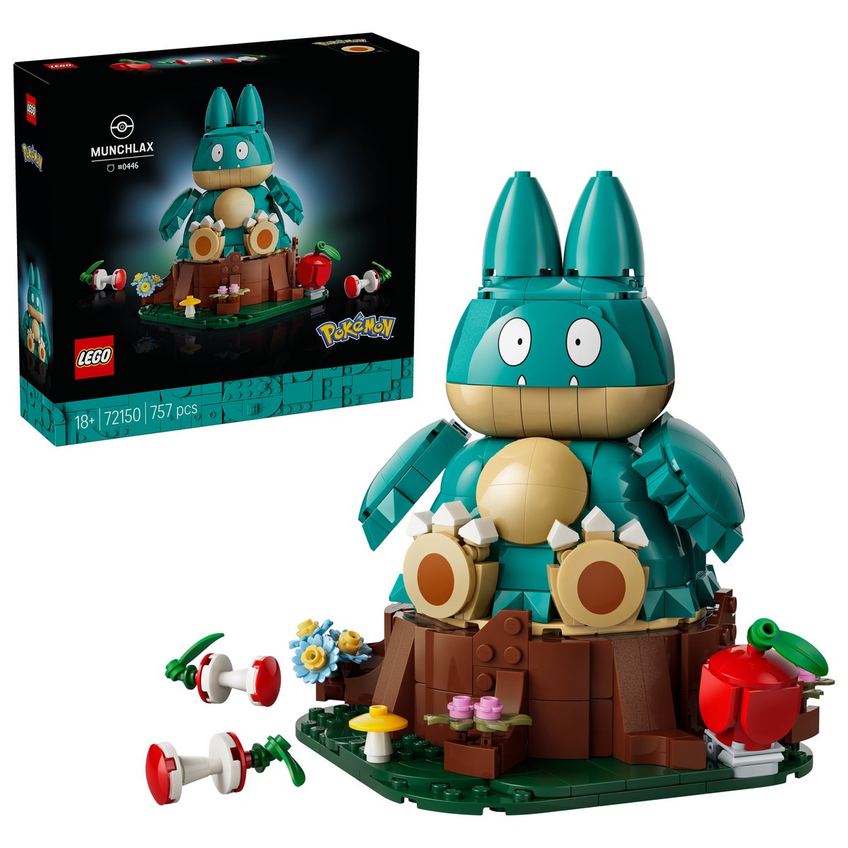 LEGO 72150 LEGO® Pokémon™ 72150 - Mampfaxo – Box & Produkt