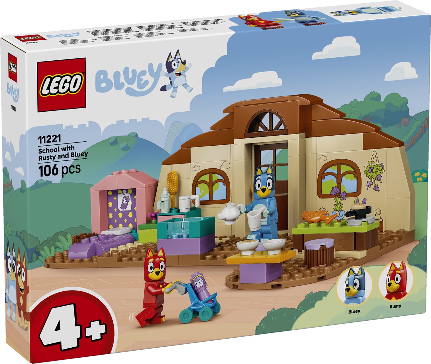 LEGO 11221 LEGO® Bluey 11221 - Schule mit Rusty und Bluey – Verpackung vorne