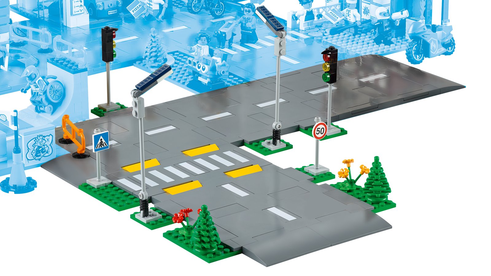 LEGO 60304 LEGO® City 60304 - Straßenkreuzung mit Ampeln – Detailansicht 1