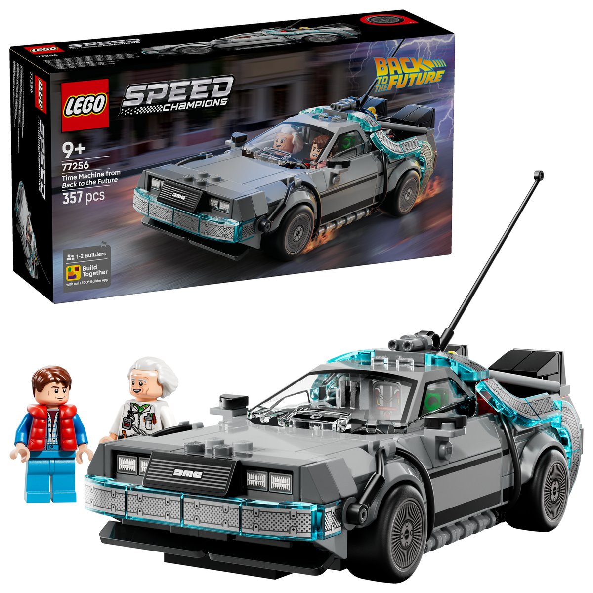 LEGO 77256 LEGO® Speed Champions 77256 - Zeitmaschine aus Zurück in die Zukunft – Box & Produkt