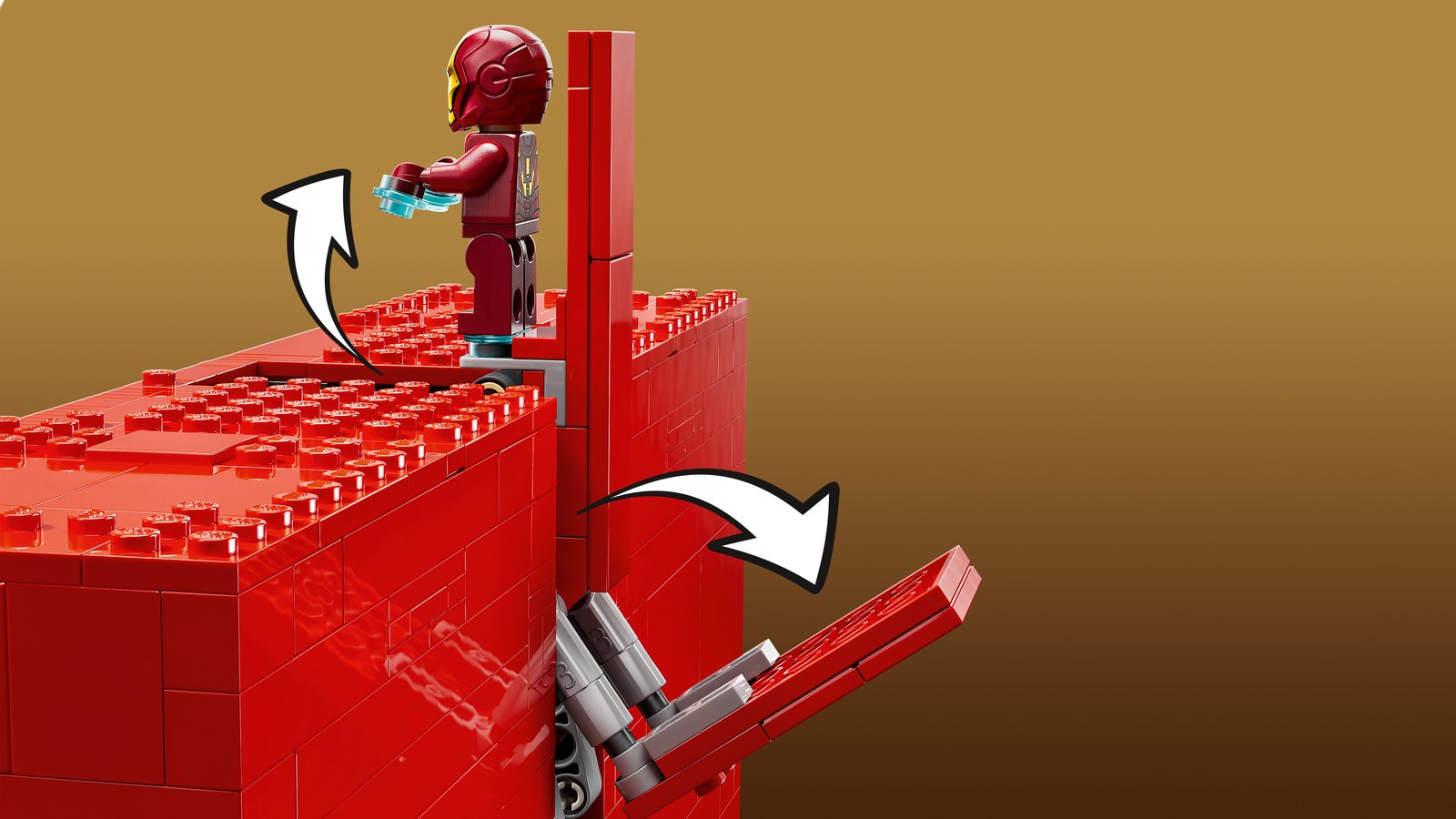 LEGO 76313 LEGO® Super Heroes Marvel 76313 - MARVEL Logo & Minifiguren – Detailansicht 3
