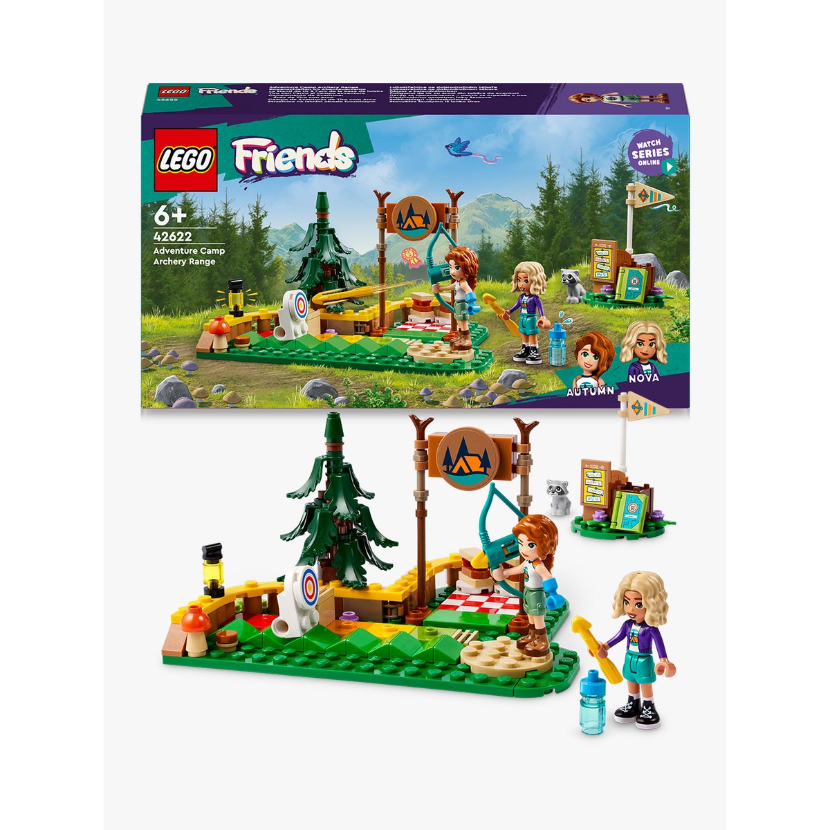 LEGO 42622 LEGO® Friends 42622 - Bogenschießen im Abenteuercamp – Box & Produkt
