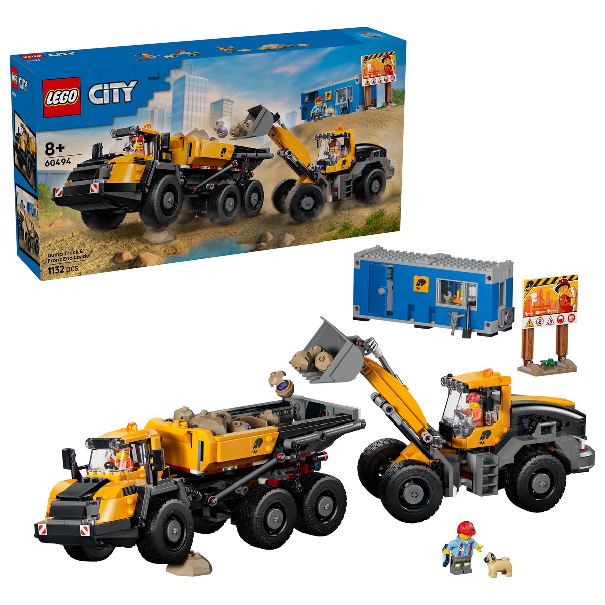 LEGO 60494 LEGO® City 60494 - Kipplaster und Schaufellader – Box & Produkt