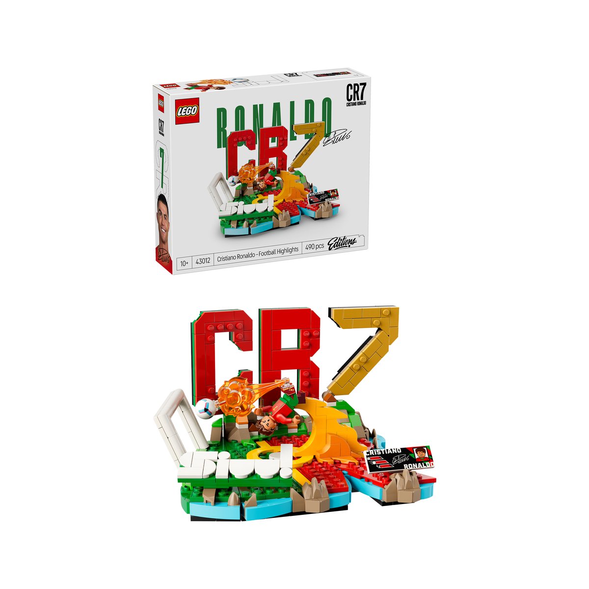 LEGO 43012 LEGO® Editions 43012 - Cristiano Ronaldo – Fußball-Highlights – Box & Produkt