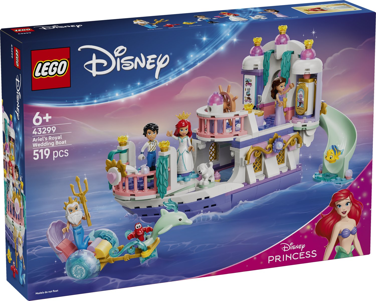LEGO 43299 LEGO® ǀ Disney Princess 43299 - Arielles Königliches Hochzeitsboot – Verpackung vorne