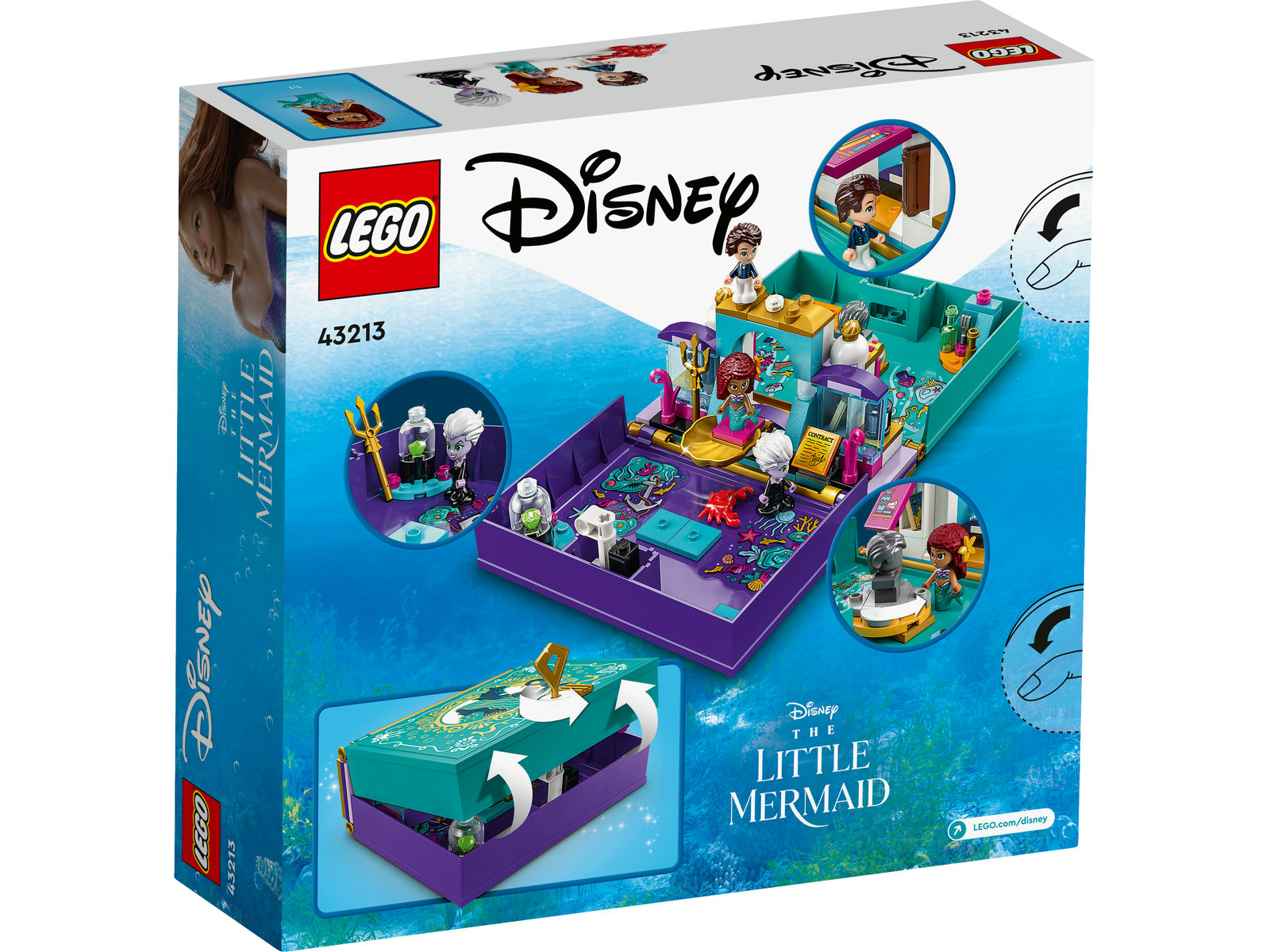 LEGO® Disney Princess 43213 - Die kleine Meerjungfrau – Märchenbuch