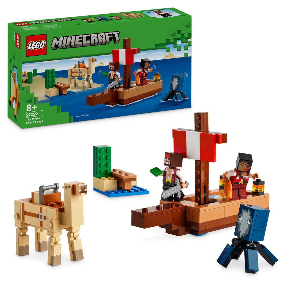 LEGO 21259 LEGO® Minecraft 21259 - Die Piratenschiffreise – Box & Produkt