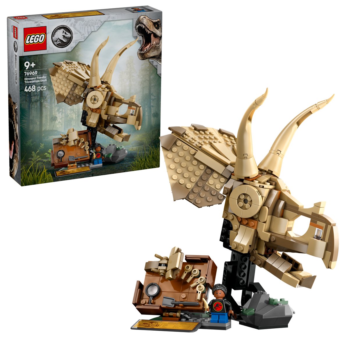 LEGO 76969 LEGO® Jurassic World 76969 - Dinosaurier-Fossilien: Triceratops-Schädel – Box & Produkt