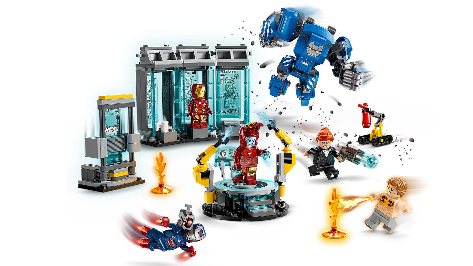 LEGO 76315 LEGO® Super Heroes 76315 - Iron Mans Labor: Halle der Rüstungen – Primaeres Produktbild