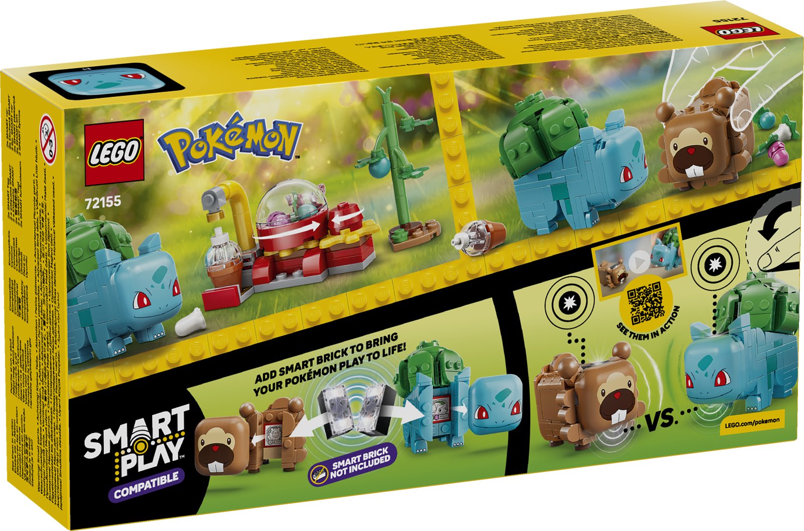 LEGO 72155 LEGO® Pokémon™ 72155 - SMART Play™: Beerenfete mit Bisasam und Bidiza – Verpackung hinten