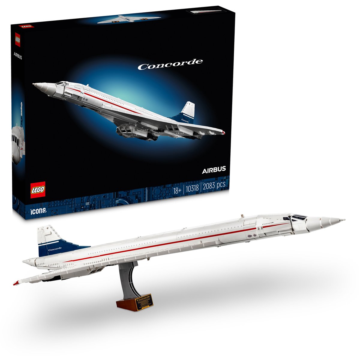 LEGO 10318 LEGO® Icons 10318 - Concorde – Box & Produkt