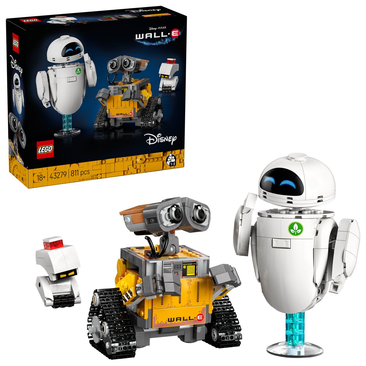 LEGO 43279 LEGO® Disney Pixar 43279 - WALL-E und EVE – Box & Produkt