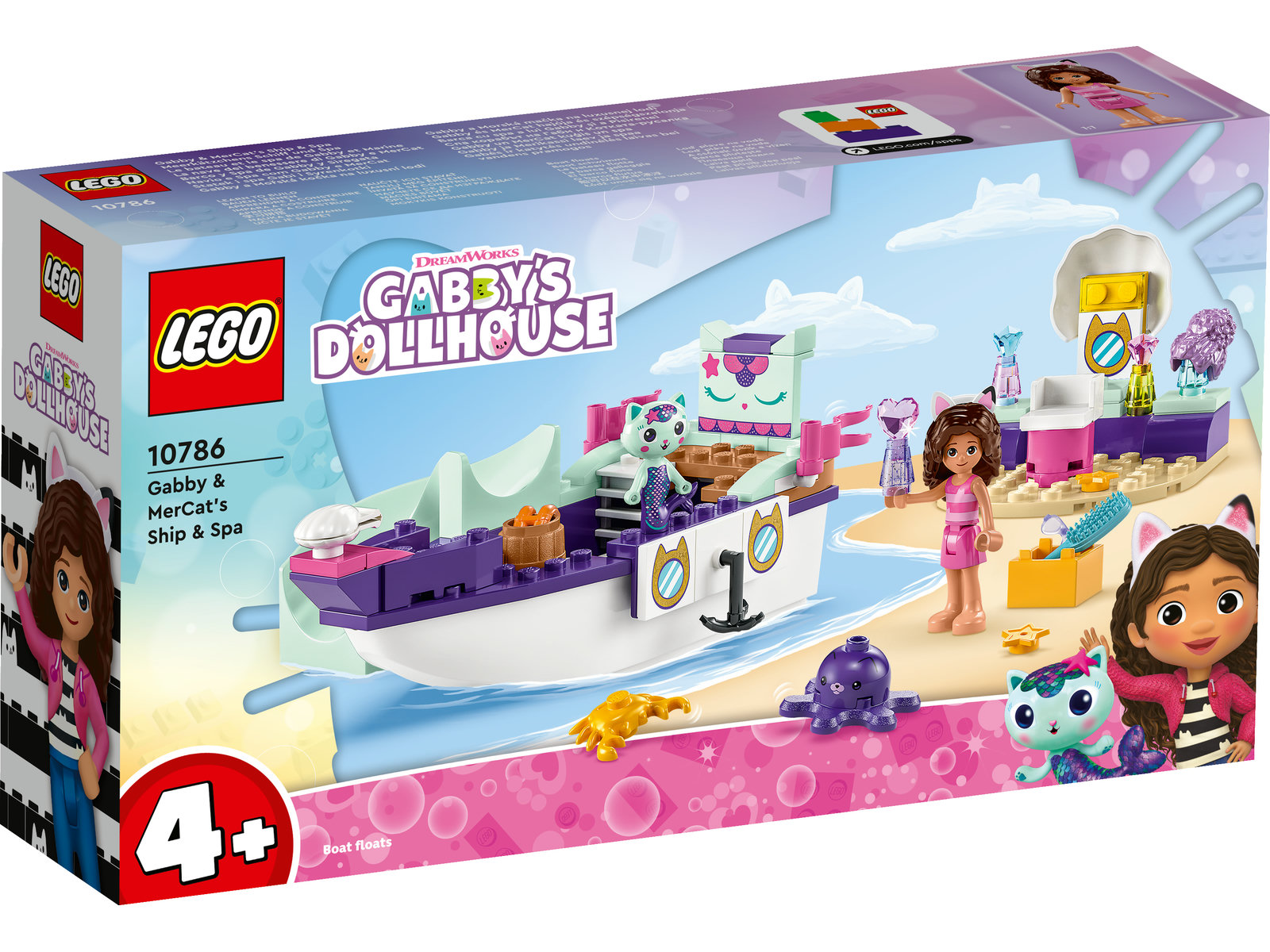 LEGO® Gabby's Dollhouse 10786 - Gabbys und Meerkätzchens Schiff und Spa