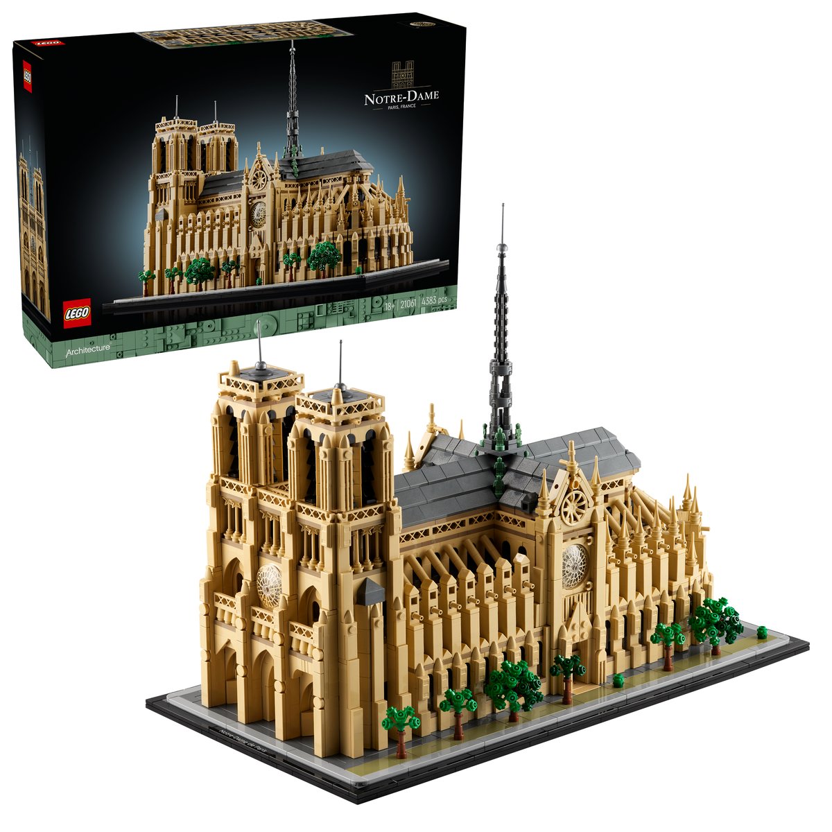 LEGO 21061 LEGO® Architecture 21061 - Notre-Dame de Paris – Box & Produkt