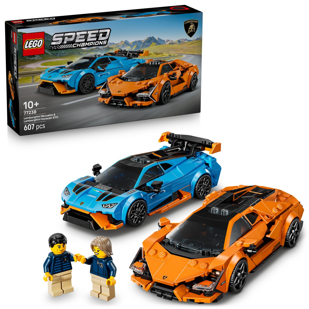 LEGO 77238 LEGO® Speed Champions 77238 - Lamborghini Revuelto und Huracán STO – Box & Produkt