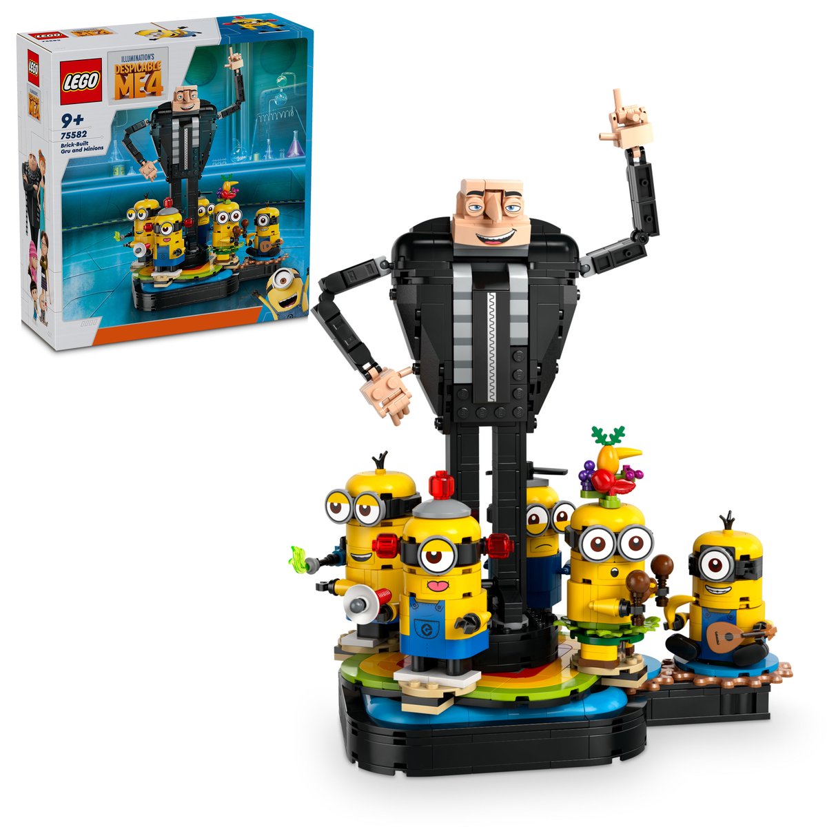 LEGO 75582 LEGO® Despicable Me 75582 - Gru und die Minions aus LEGO® Steinen – Box & Produkt