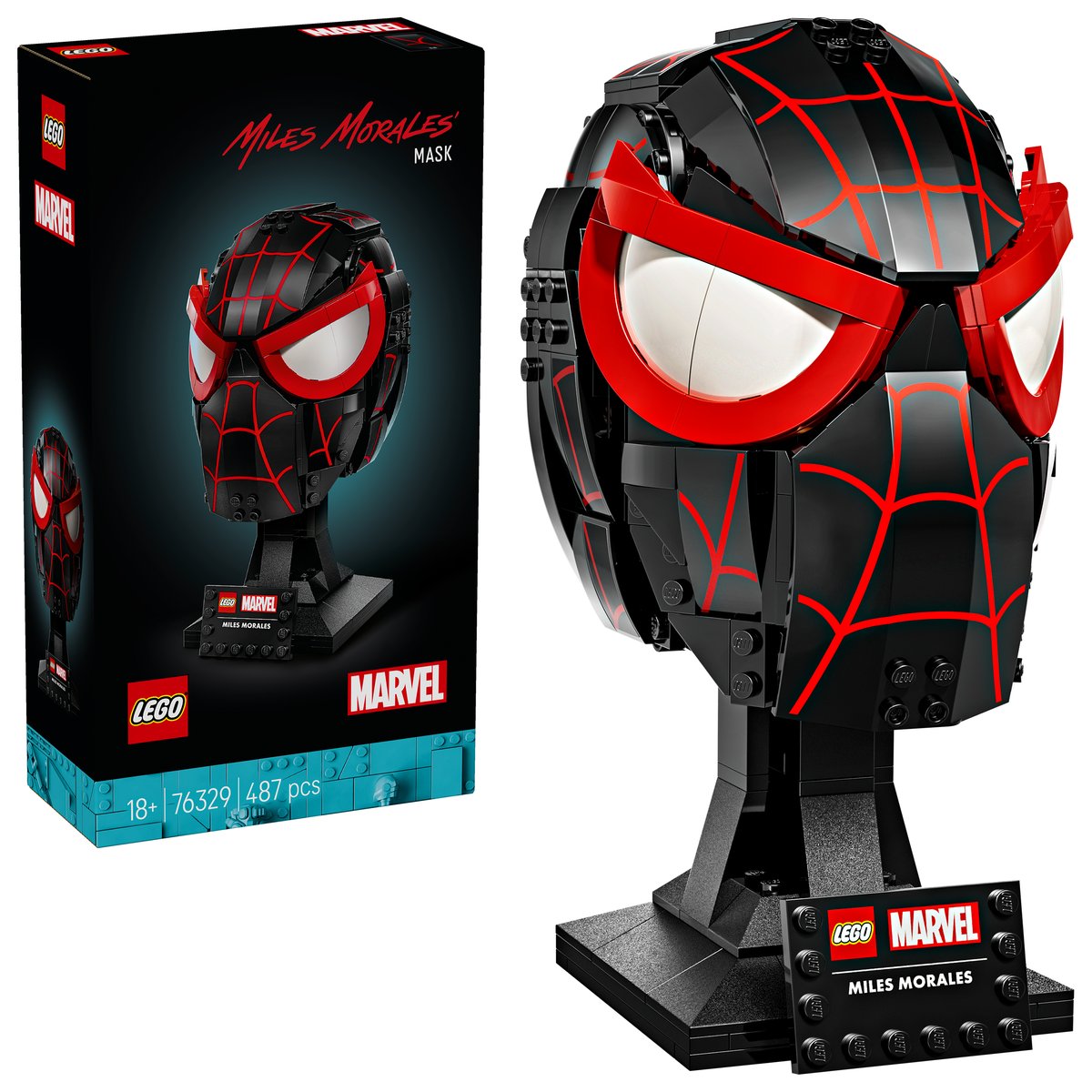 LEGO 76329 LEGO® Marvel 76329 - Miles Morales' Maske – Box & Produkt