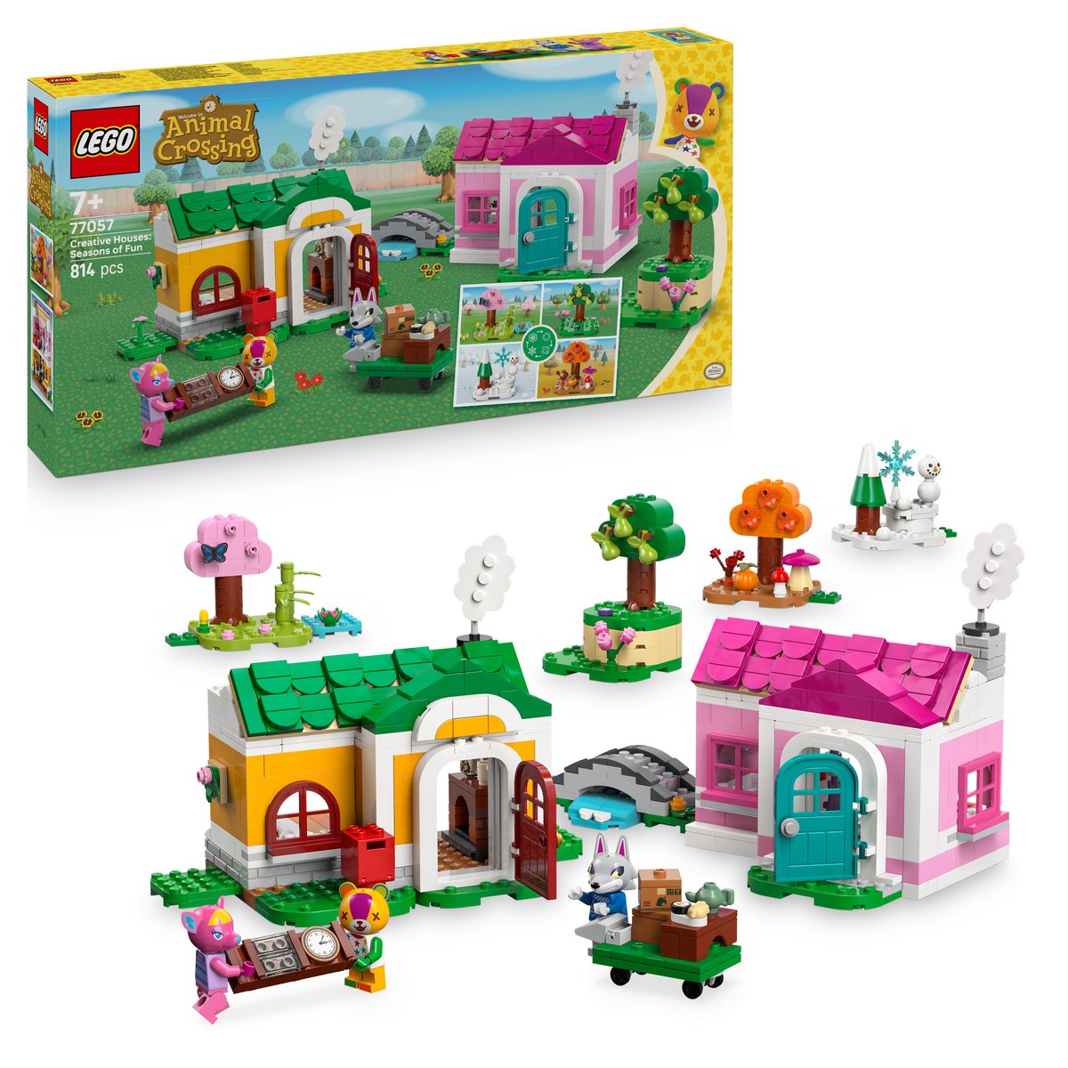 LEGO 77057 LEGO® Animal Crossing 77057 - Kreative Häuser: Jahreszeiten voller Spaß – Box & Produkt