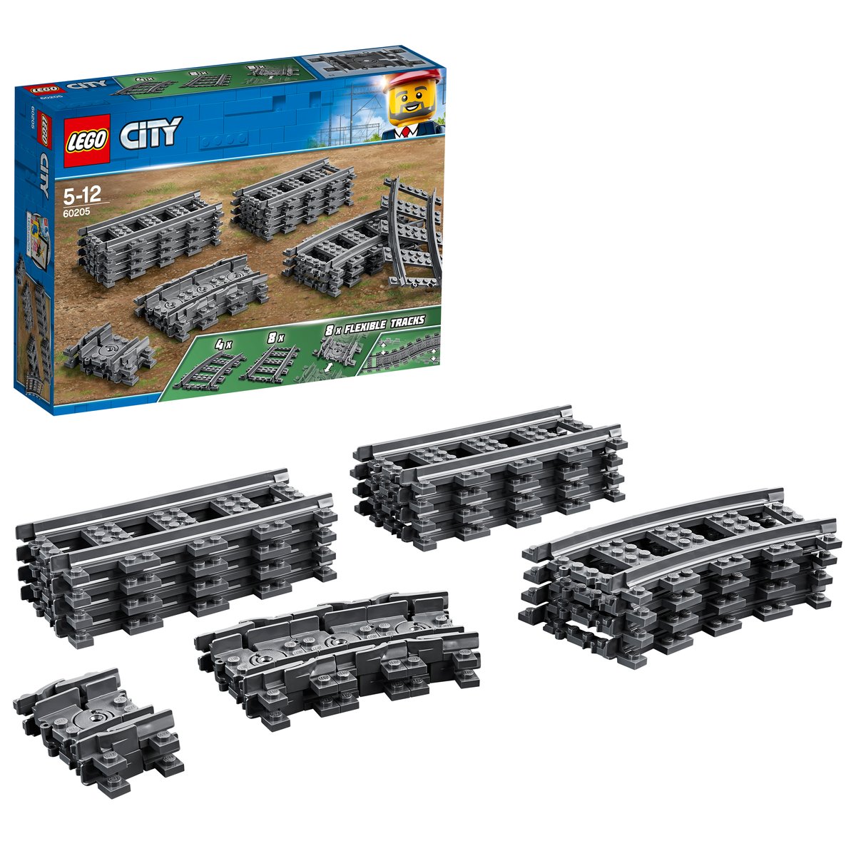 LEGO 60205 LEGO® City 60205 - Schienen – Box & Produkt