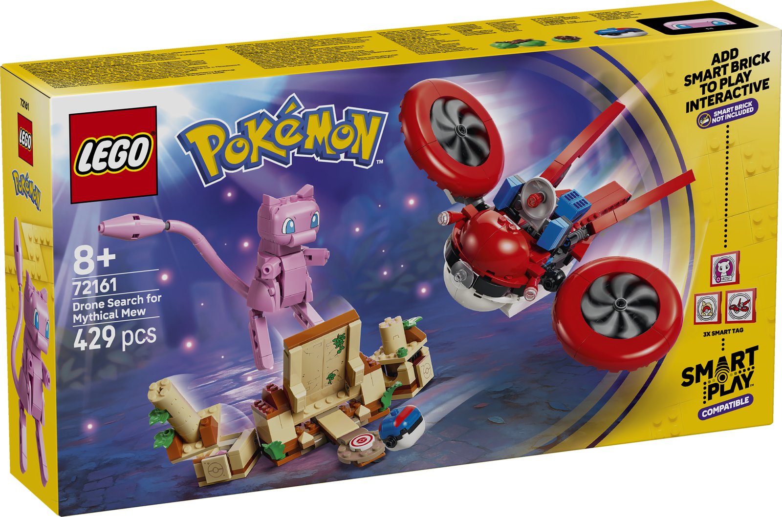 LEGO 72161 LEGO® Pokémon™ 72161 - SMART Play™: Drohnensuche nach einem Mysteriösen Mew – Verpackung vorne