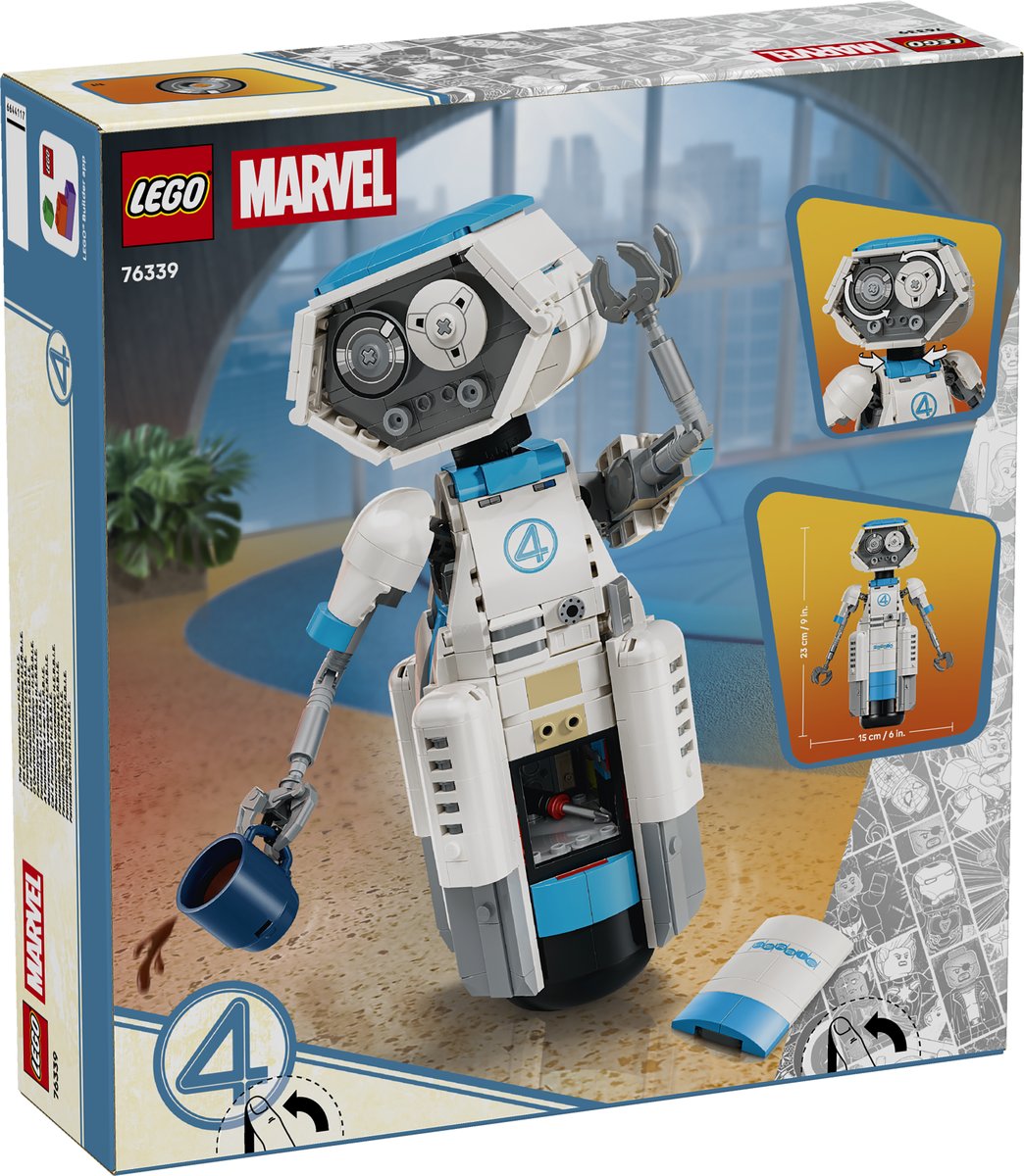 LEGO 76339 LEGO® ǀ Marvel 76339 - The Fantastic Four H.E.R.B.I.E. – Verpackung hinten