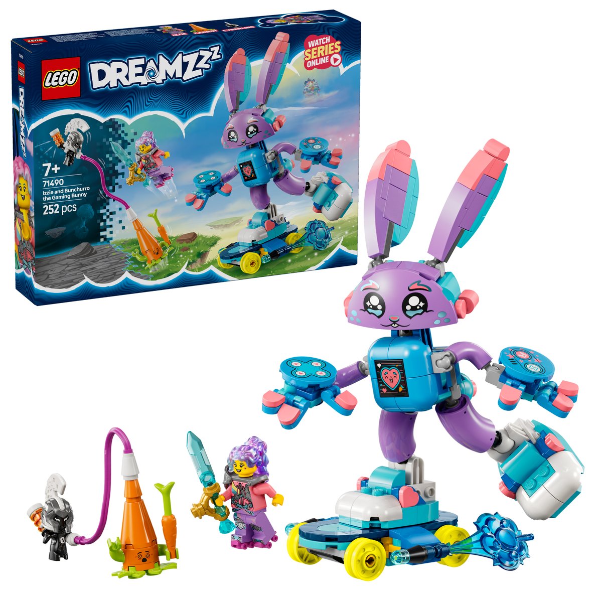 LEGO 71490 LEGO® DREAMZzz 71490 - Izzie und Bunchurro der Gaming-Hase – Box & Produkt