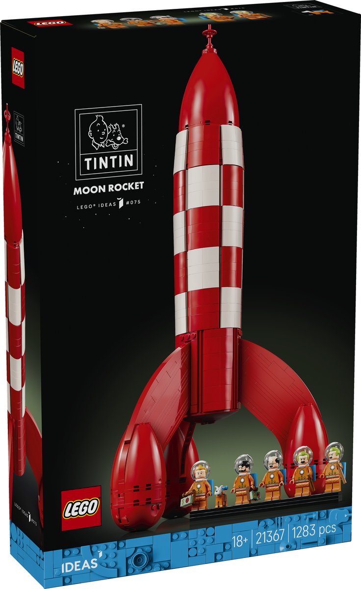LEGO 21367 LEGO® Ideas 21367 - Die Mondrakete von Tim und Struppi – Verpackung vorne