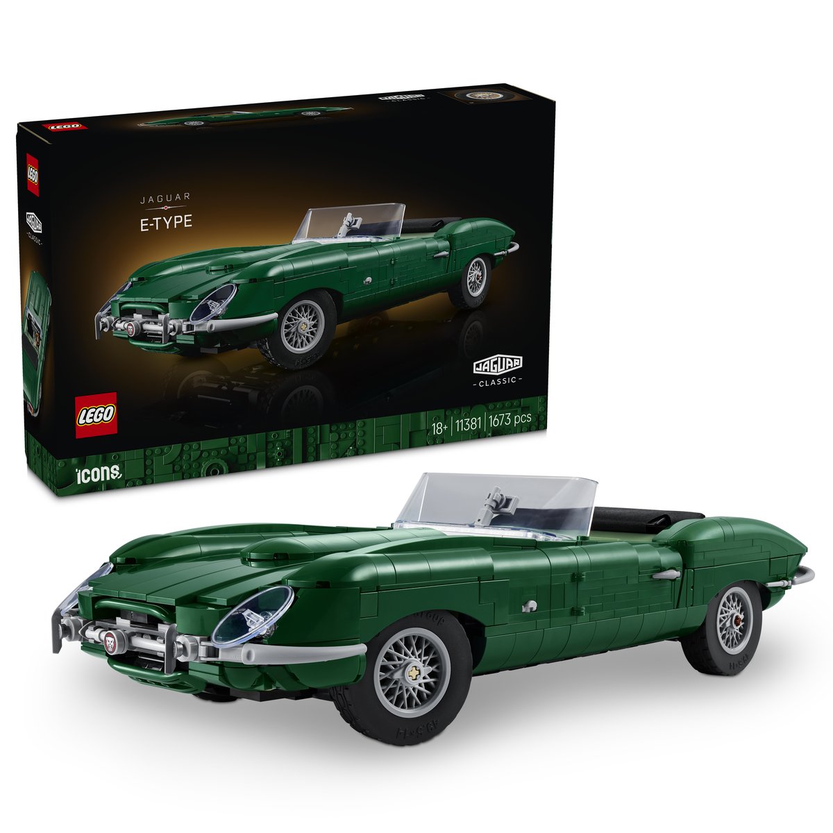 LEGO 11381 LEGO® Icons 11381 - Jaguar E-Type – Box & Produkt