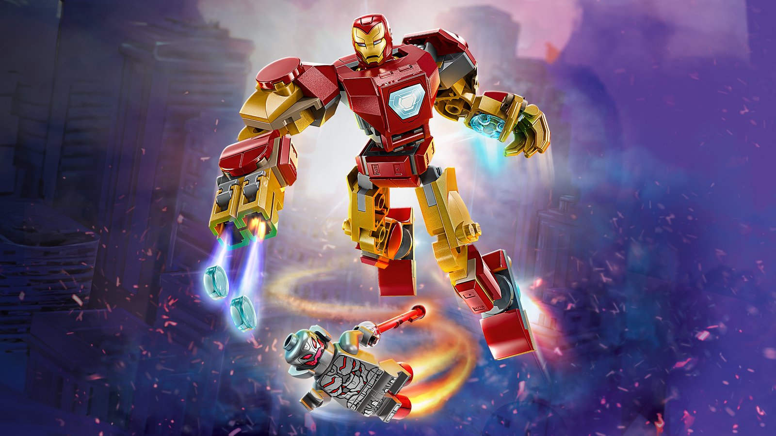 LEGO 76307 LEGO® Super Heroes 76307 - Iron Man Mech vs. Ultron – Primaeres Produktbild
