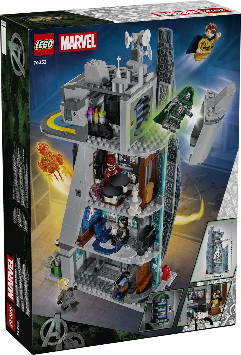 LEGO 76352 LEGO® Super Heroes Marvel 76352 - Avengers: Doomsday Neuer Avengers Tower – Verpackung hinten
