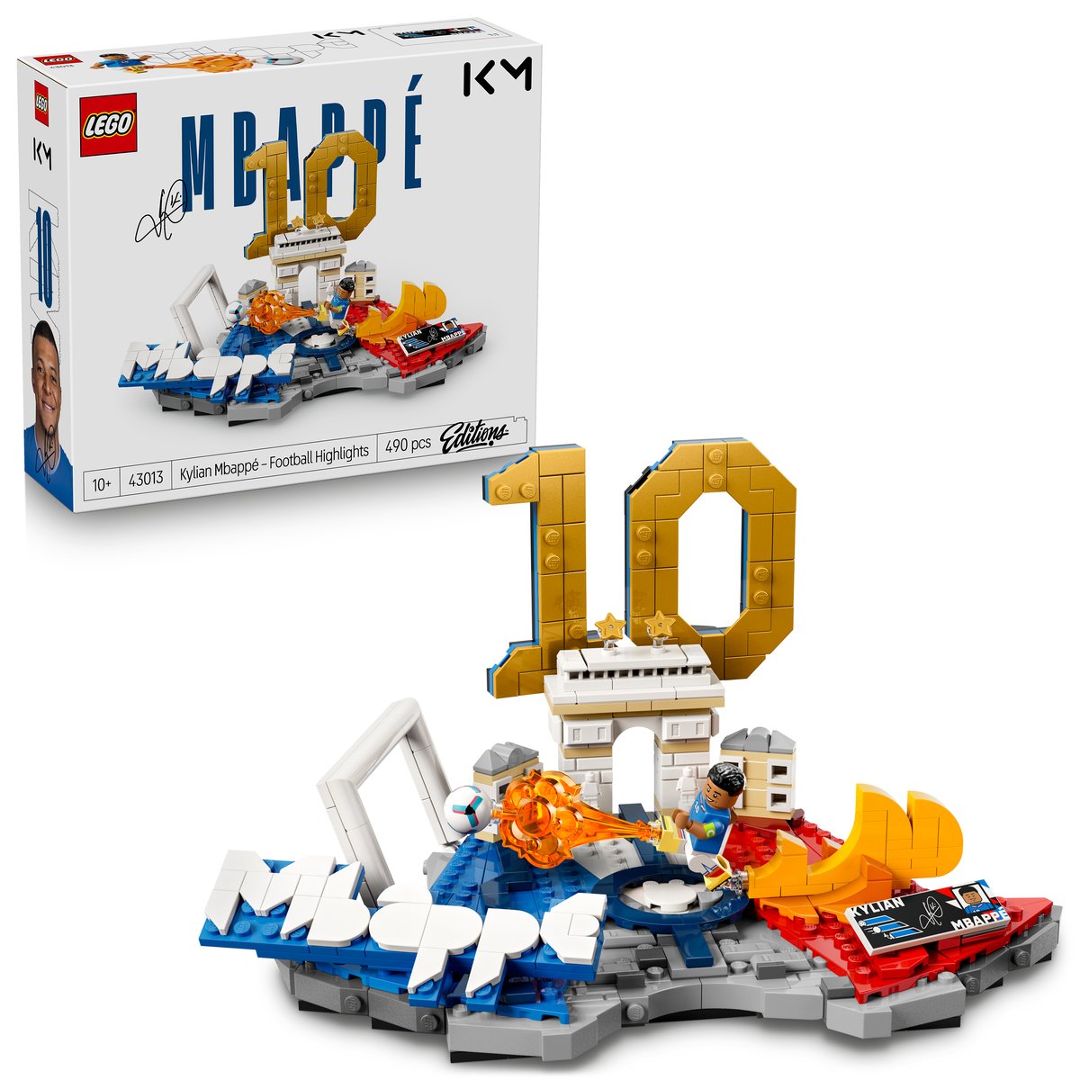 LEGO 43013 LEGO® Editions 43013 - Kylian Mbappé – Fußball-Highlights – Box & Produkt