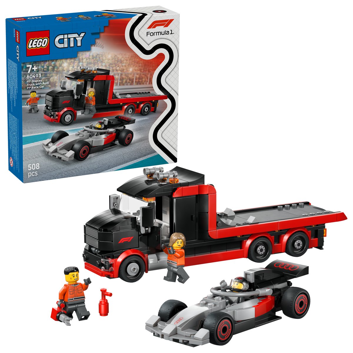 LEGO 60493 LEGO® City 60493 - F1® Truck mit Audi F1® Rennwagen – Box & Produkt