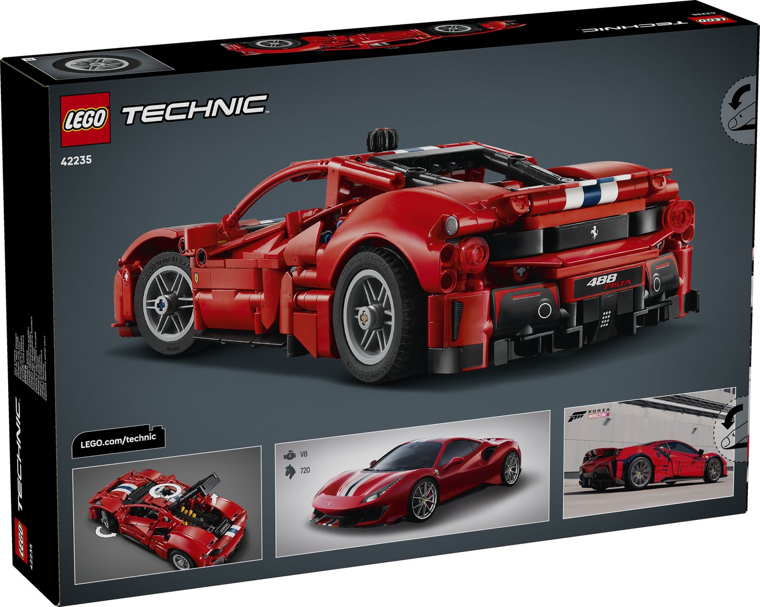 LEGO 42235 LEGO® Technic 42235 - Ferrari 488 Pista Auto – Verpackung hinten