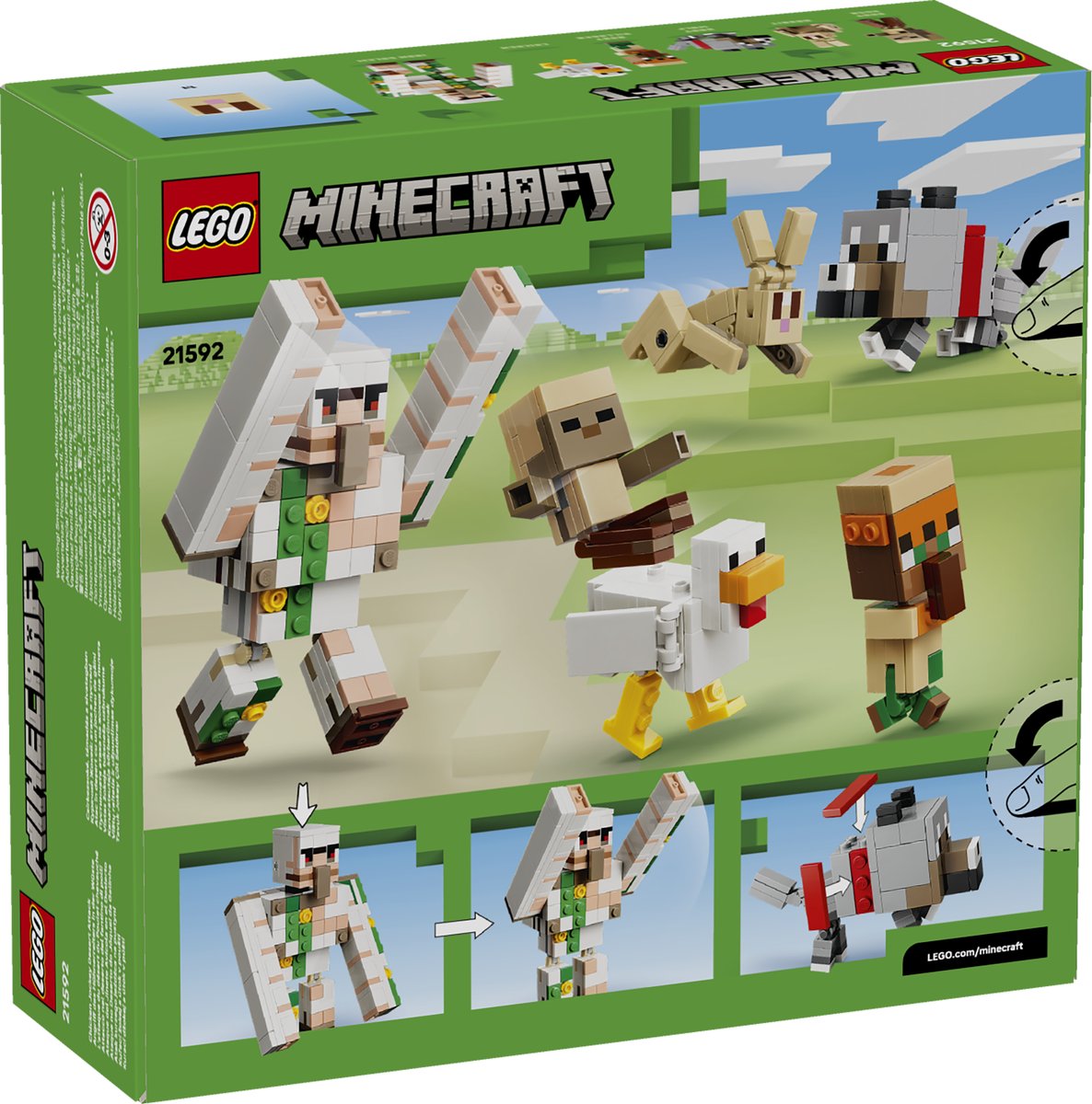 LEGO 21592 LEGO® Minecraft® 21592 - Angriff des Hühnerreiters in der Wüste – Verpackung hinten