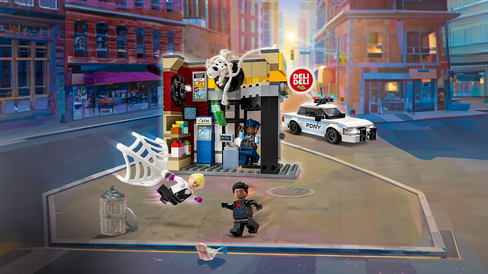 LEGO 76311 LEGO® Super Heroes 76311 - Spider-Verse: Miles Morales vs. Spot – Detailansicht 1
