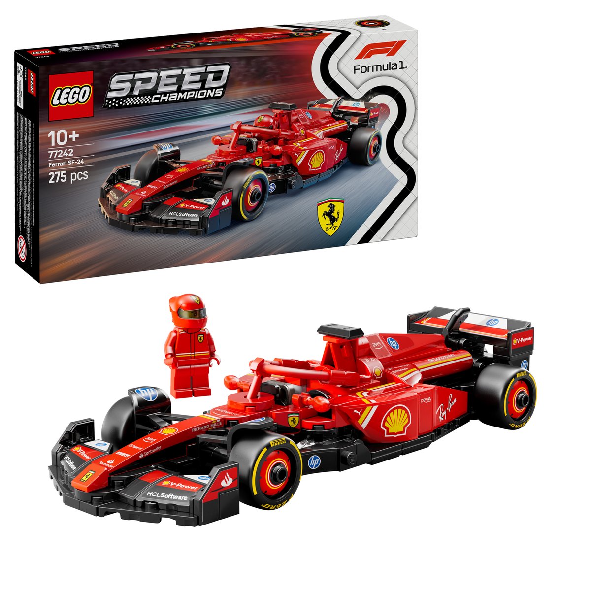 LEGO 77242 LEGO® Speed Champions 77242 - Ferrari SF-24 F1® Rennauto – Box & Produkt