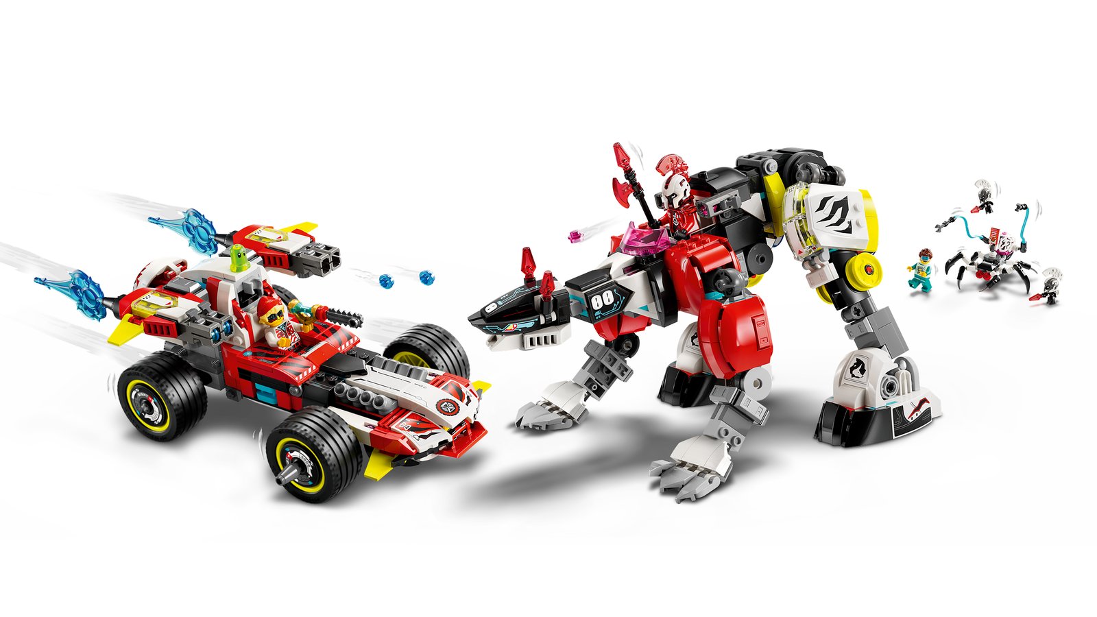 LEGO 71497 LEGO® DREAMZzz 71497 - Coopers Tiger-Mech und Zero's Hot Rod Auto – Detailansicht 2