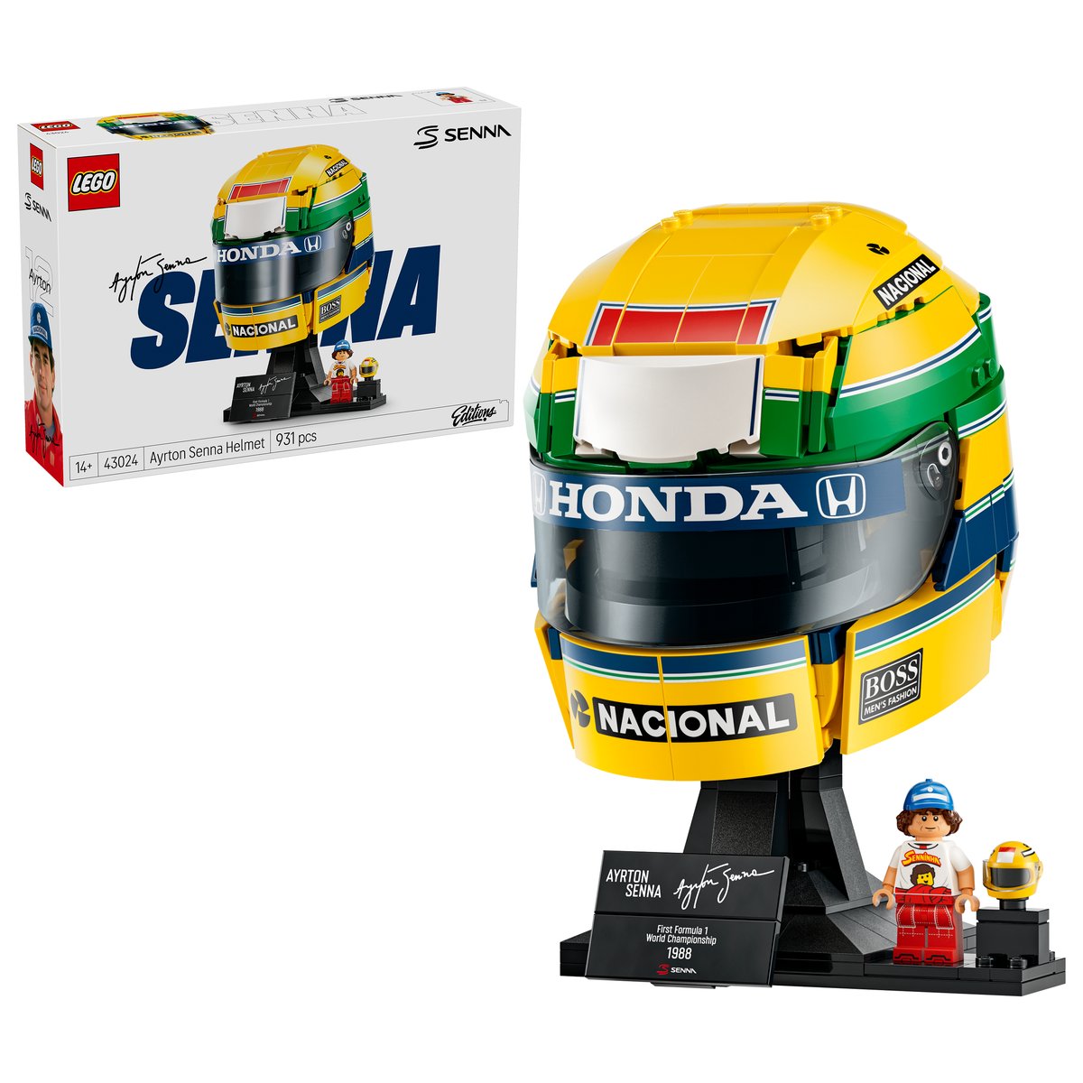 LEGO 43024 LEGO® Editions 43024 - Ayrton Senna Helm – Box & Produkt