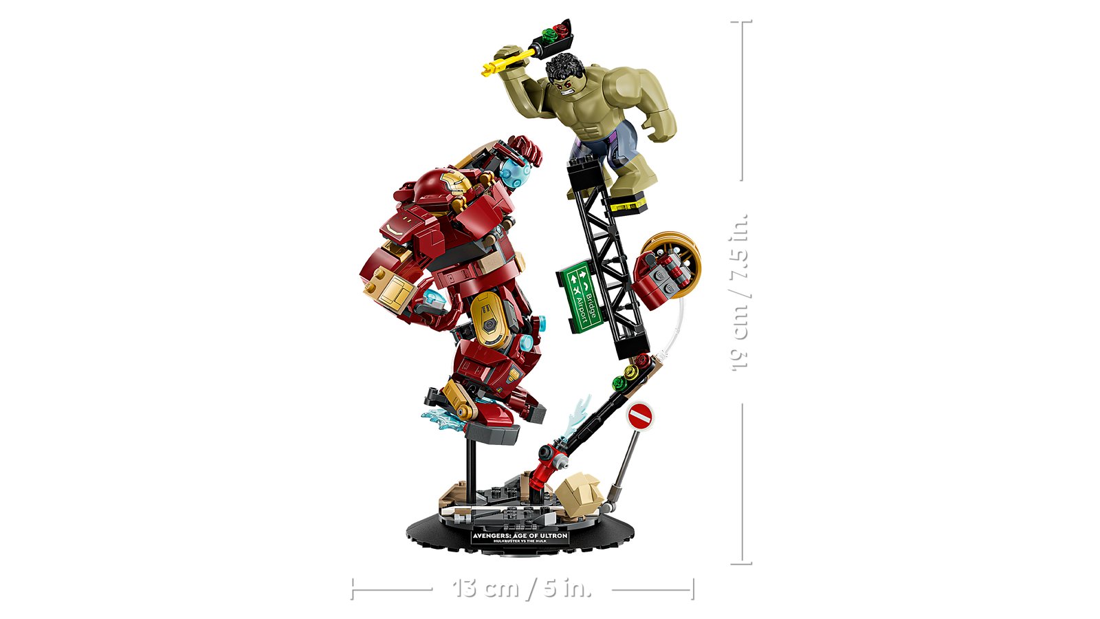 LEGO 76343 LEGO® Super Heroes Marvel 76343 - Duell der Giganten: Hulkbuster vs. Hulk – Detailansicht 1