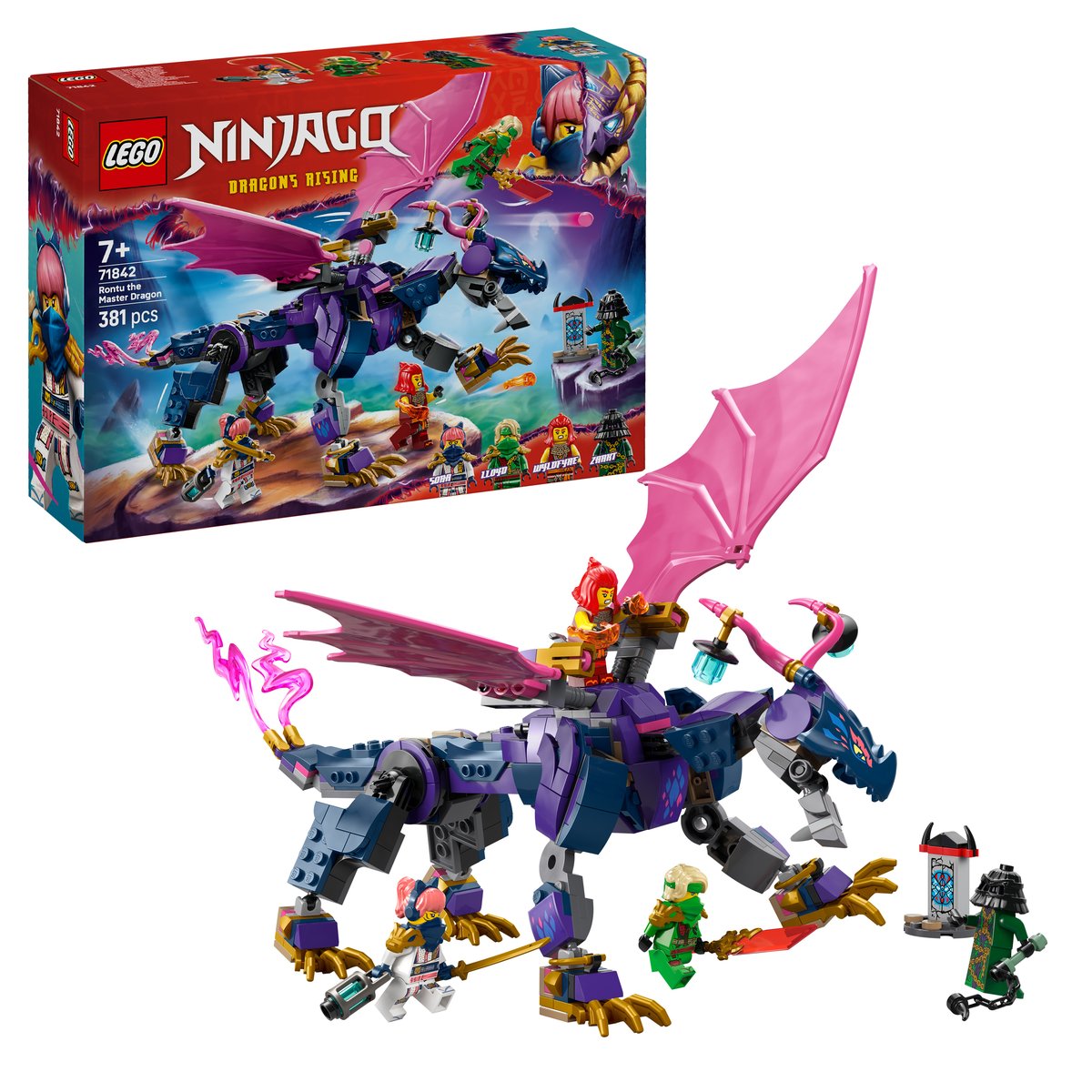 LEGO 71842 LEGO® Ninjago 71842 - Rontu der Meisterdrache – Box & Produkt